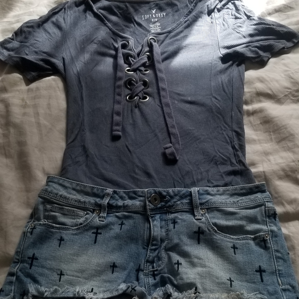 Shorts and bodysuit